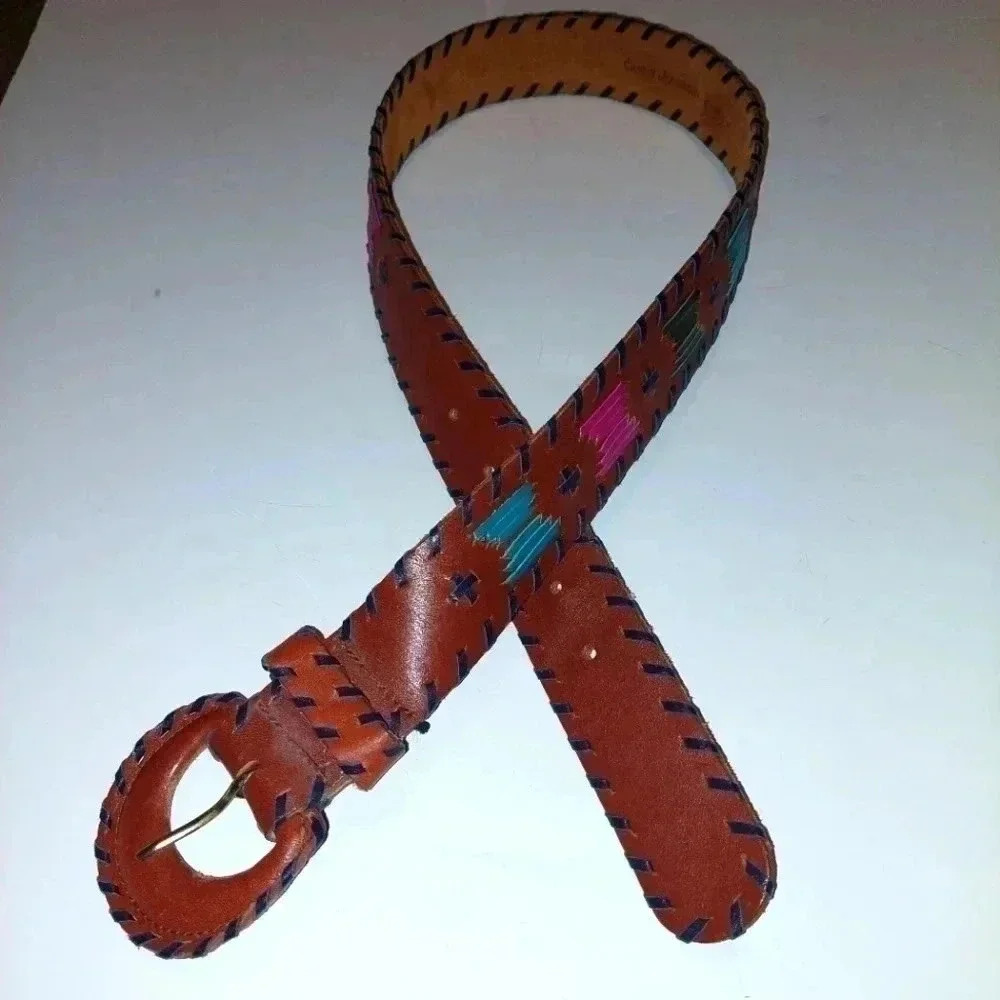 Vintage leather belt Ginnie Johansen Size Medium